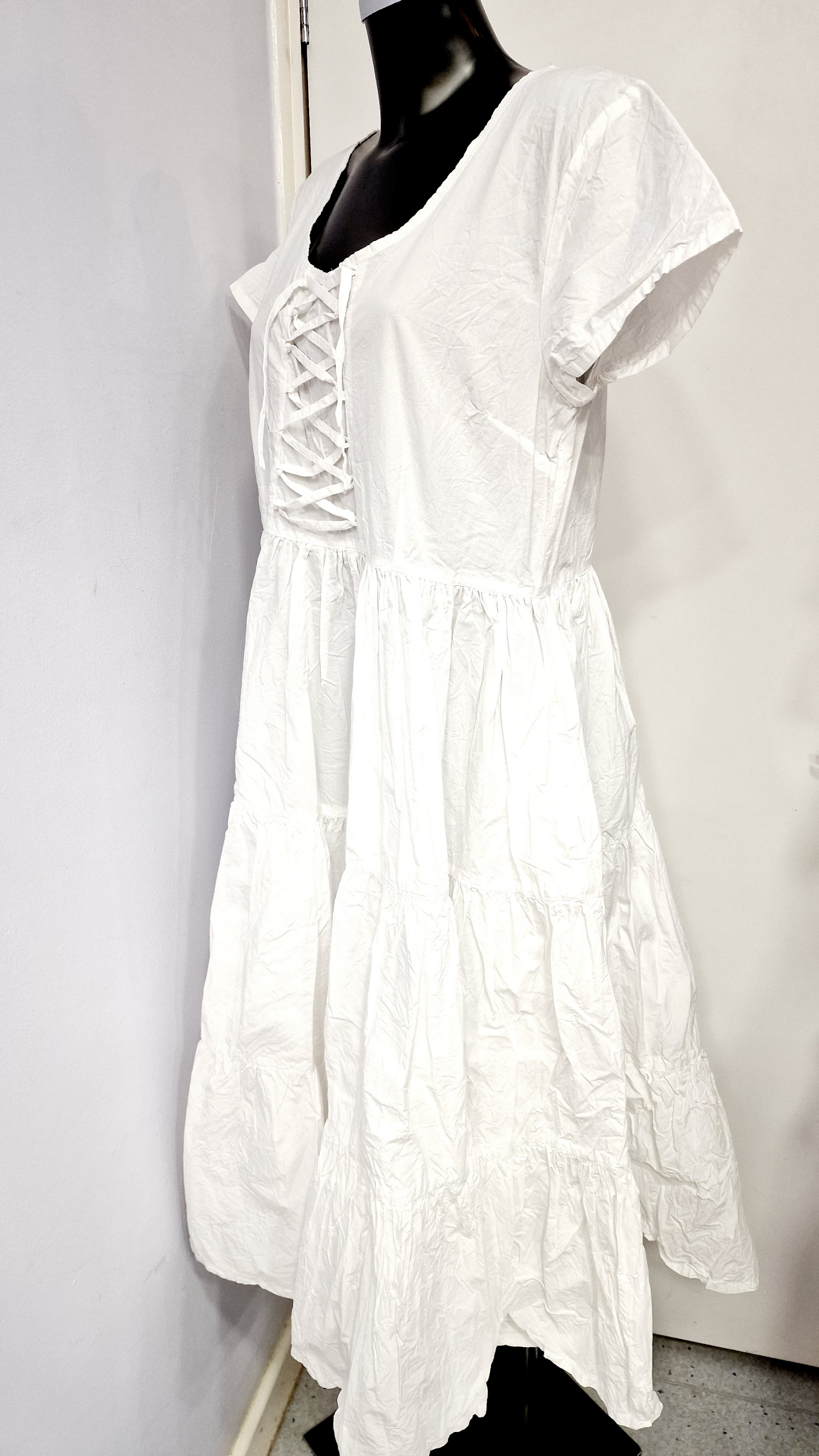 EWAIWALLA WHITE COTTON DRESS GHANA