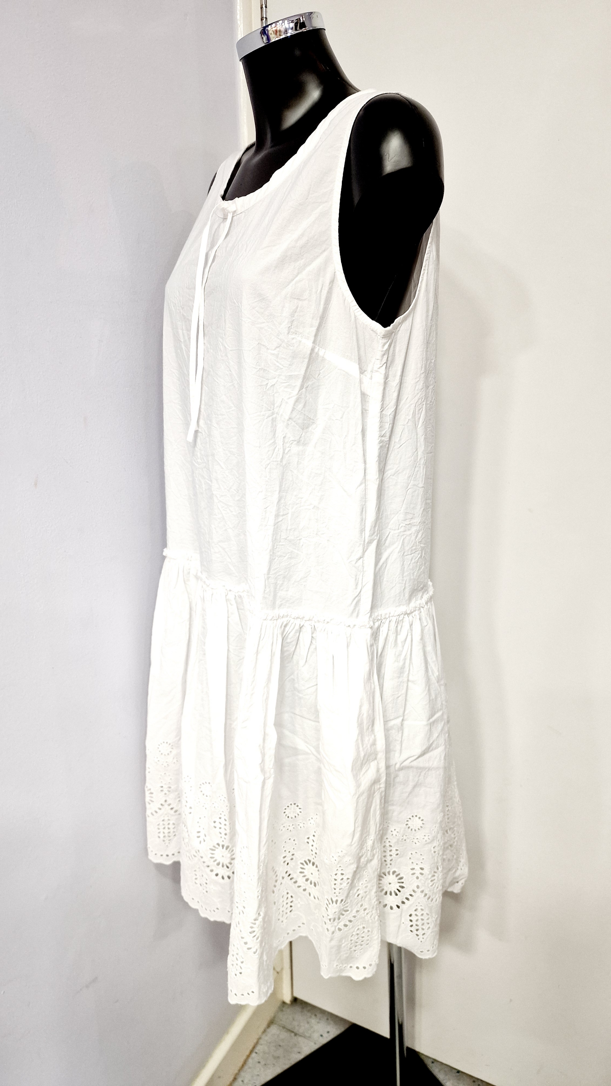 EWAIWALLA WHITE COTTON TUNIC/DRESS AMARA