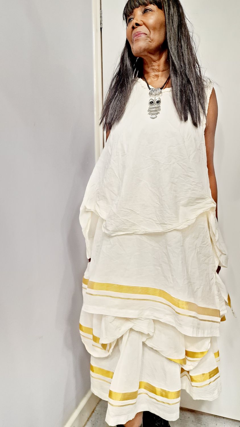 EWAIWALLA TUNIC DORTHY-CREAM