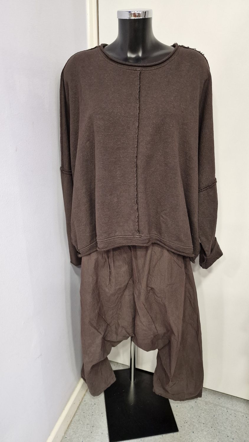 PRIVATSACHEN LOW CRUTCH TROUSERS ZAUNETZ-CHOCO