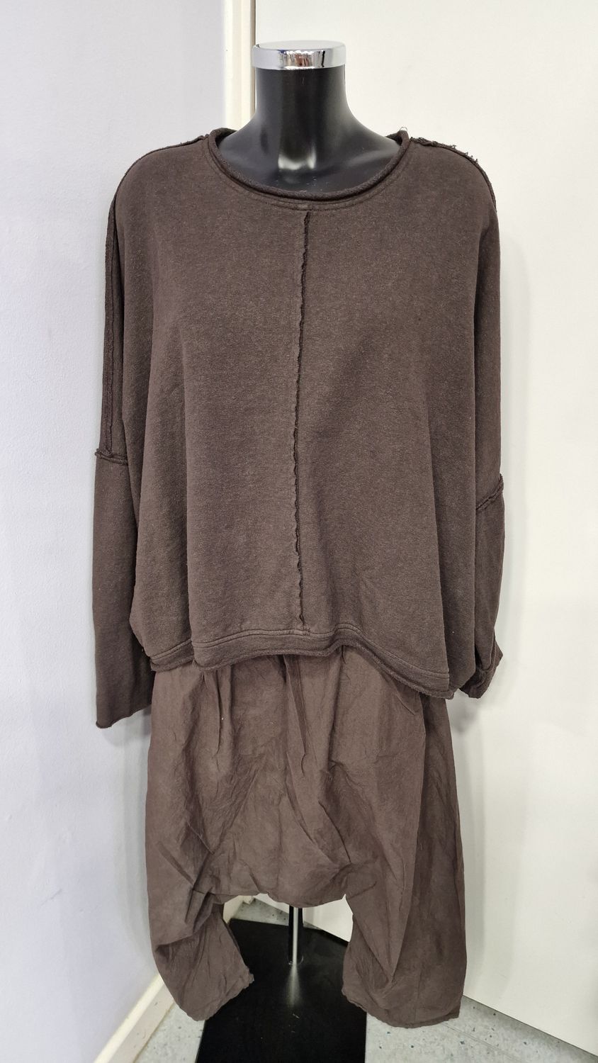 PRIVATSACHEN SWEATSHIRT QUALLIED-CHOCO