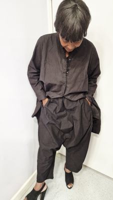 PRIVATSACHEN LOW CRUTCH TROUSERS ZAUNETZ-KAVIAR