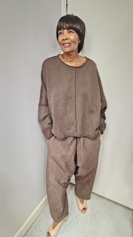 PRIVATSACHEN SWEATSHIRT QUALLIED-CHOCO