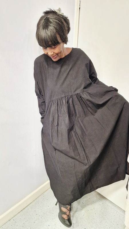 PRIVATSACHEN COTTON DRESS VANMEER-KAVIAR