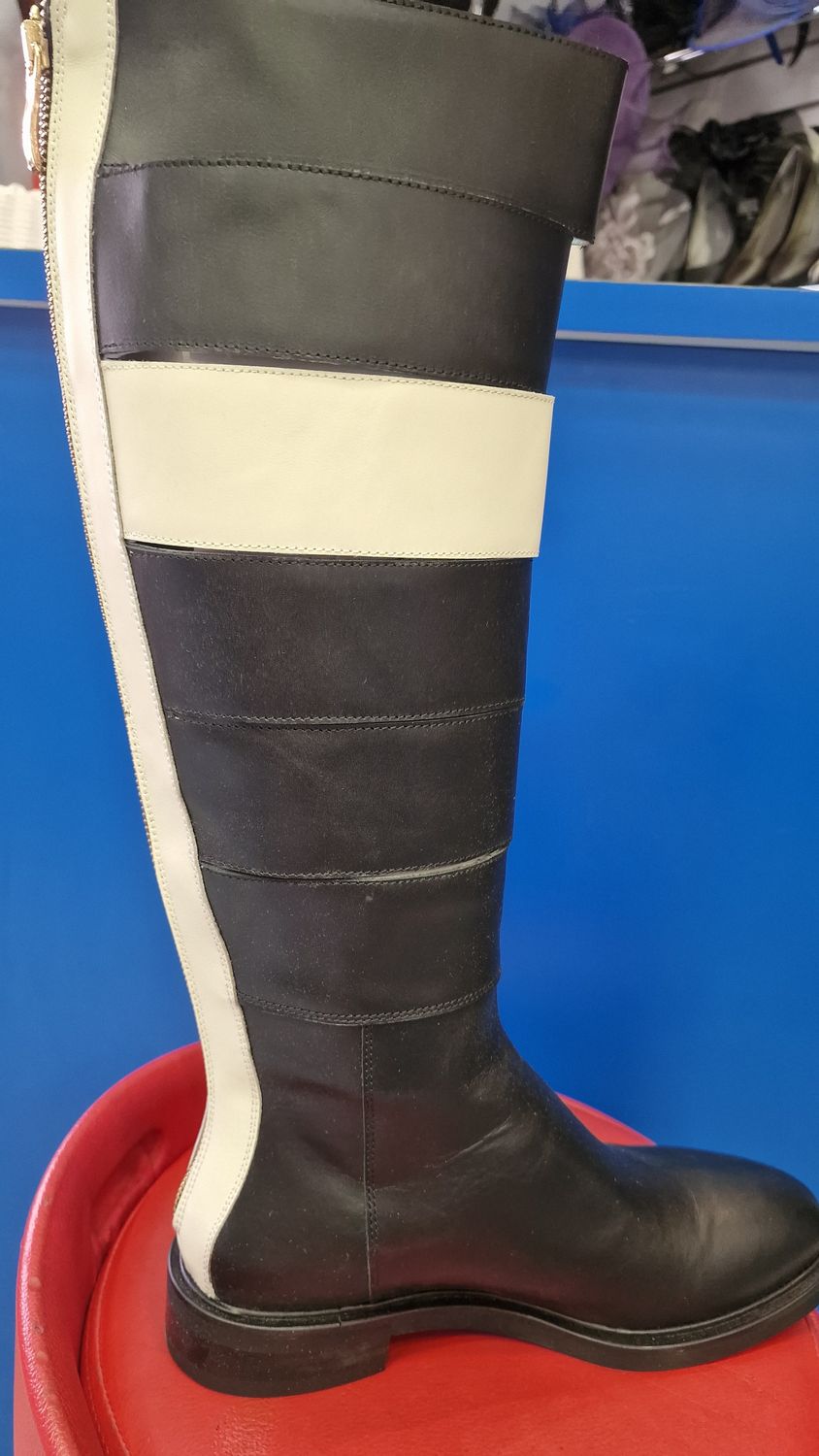 ELISA CAVALETTI LEATHER BOOTS-BLACK