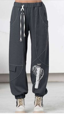 ELISA CAVALETTI JOGGER STYLE TROUSERS ANTHRACITE