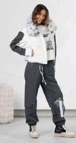 ELISA CAVALETTI JOGGER STYLE TROUSERS ANTHRACITE