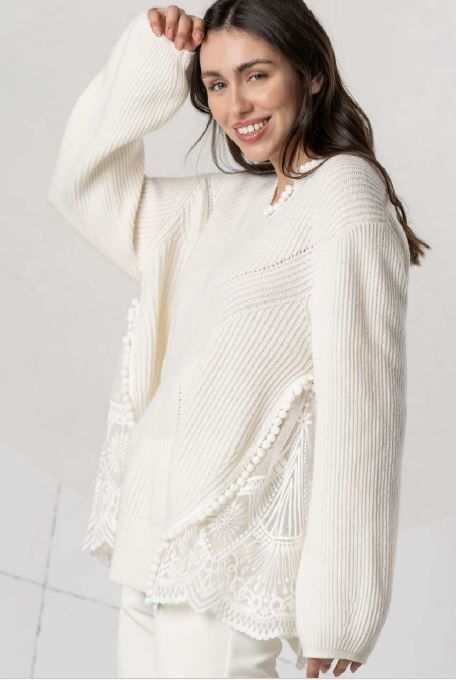 ELISA CAVALETTI PULLOVER-OFF-WHITE