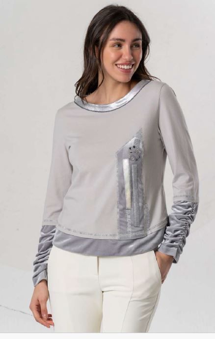 ELISA CAVALETTI TOP-LIGHT GREY
