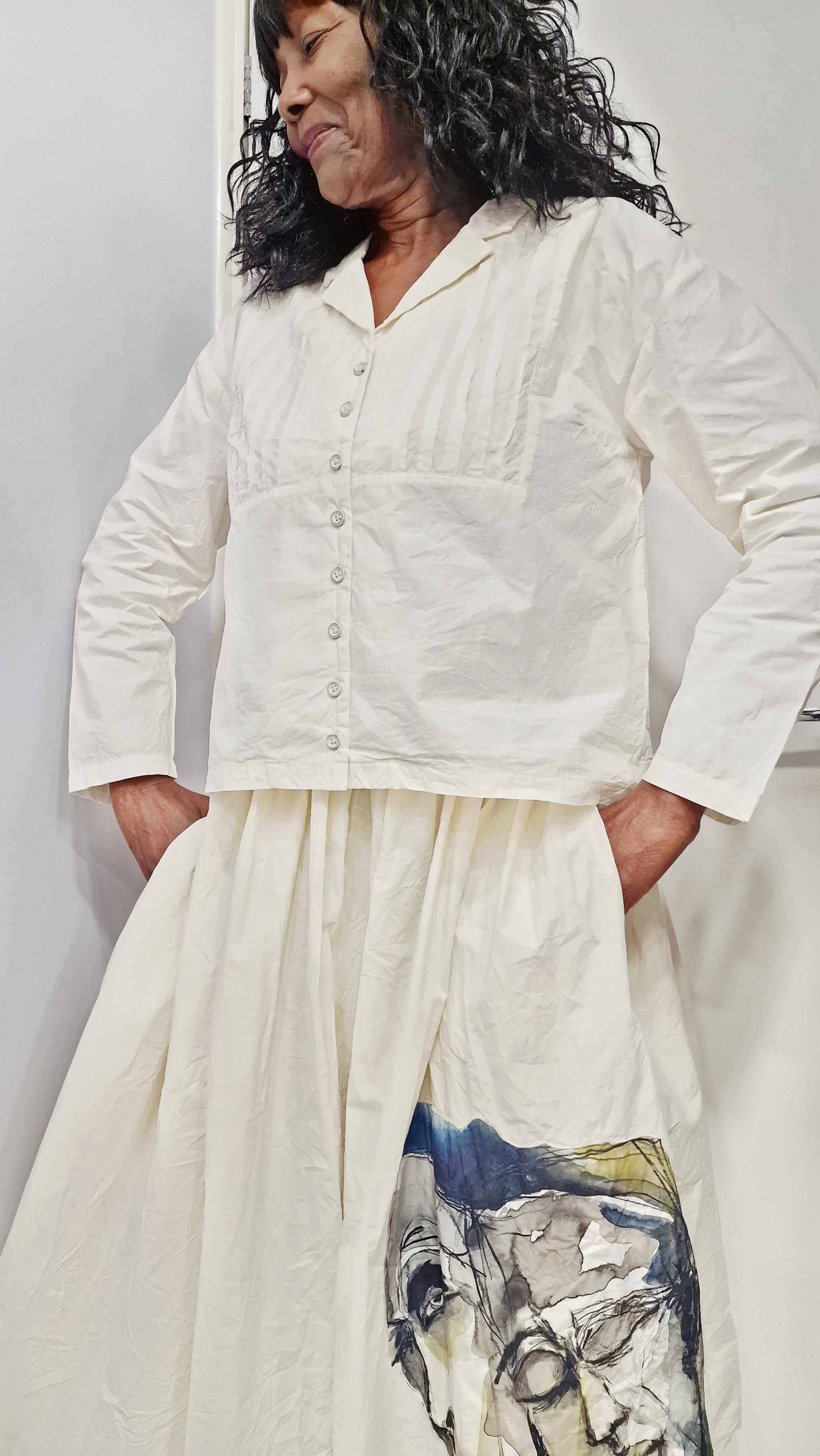 EWAIWALLA SHIRT/JACKET LISEN-BONE