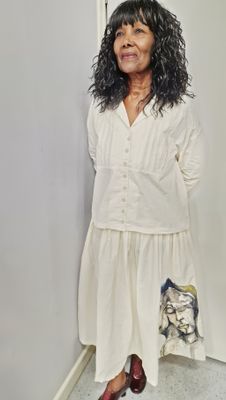 EWAIWALLA SHIRT/JACKET LISEN-BONE