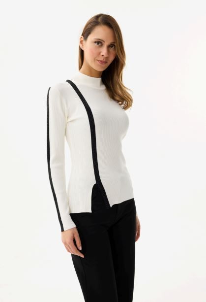 LEO&UGO JUMPER OFF WHITE-BLACK