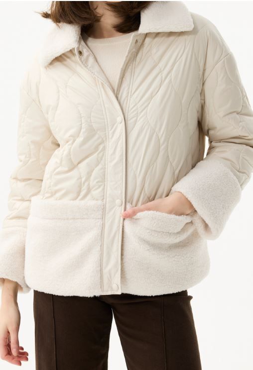LEO&UGO QUILTED JACKET OFF-WHITE