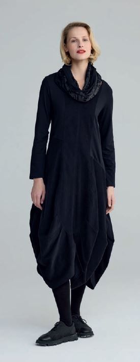 LUUKAA ASYMMETRICAL BLACK DRESS