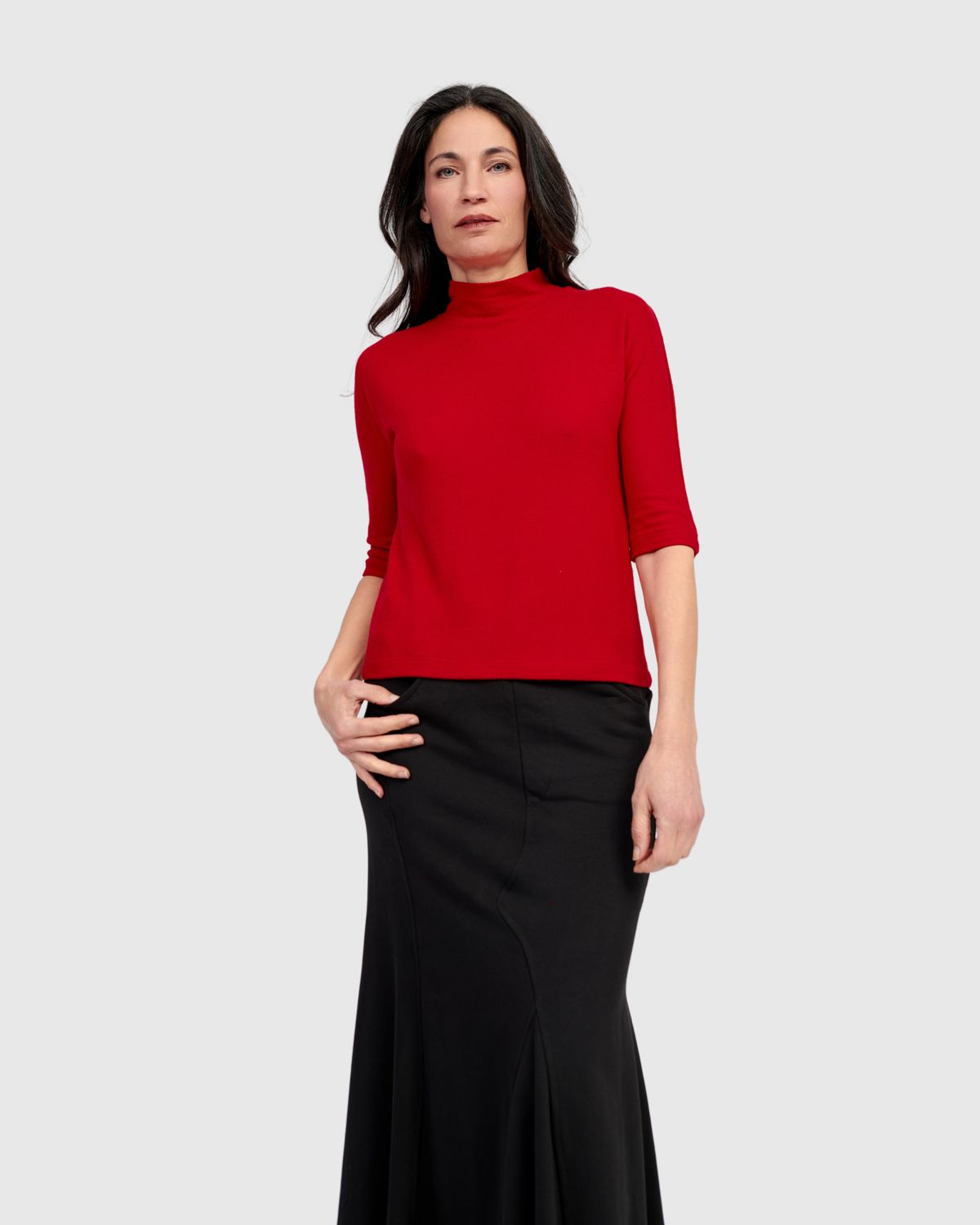 ALEMBIKA KNITTED TOP-RED