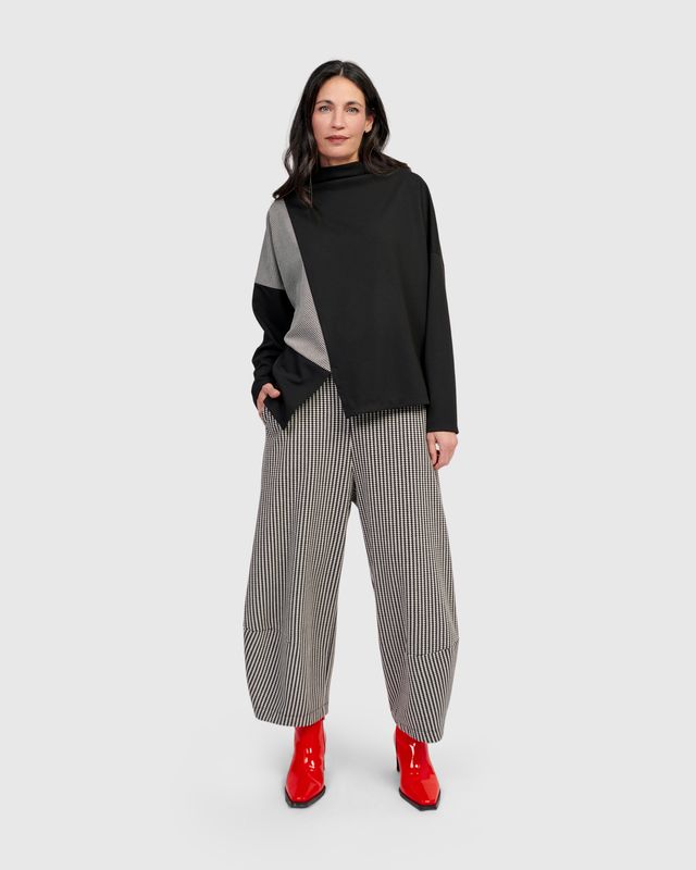 ALEMBIKA COCOON STYLE TROUSERS-DOG'S TOOTH