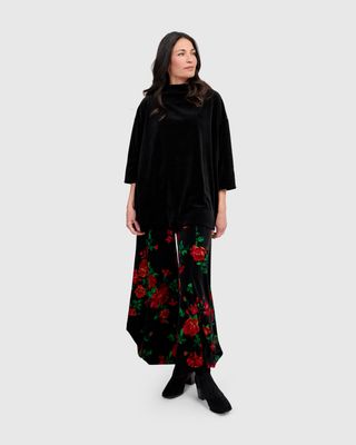 ALEMBIKA COCCON STYLE TROUSERS-ROSES ALEMBIKA COCCON STYLE TROUSERS-ROSES