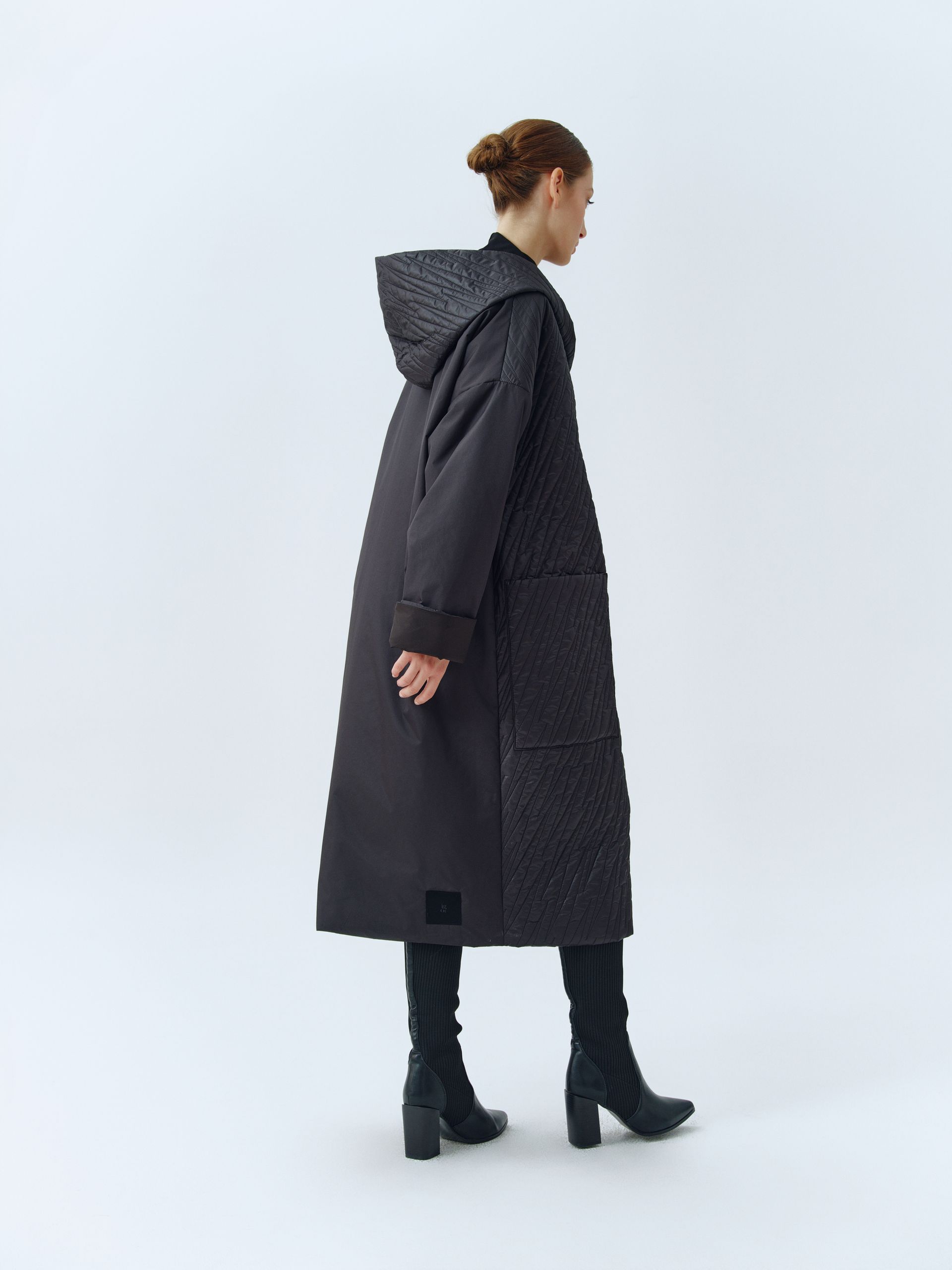 IGOR HOODED COAT ALINDA-BLACK