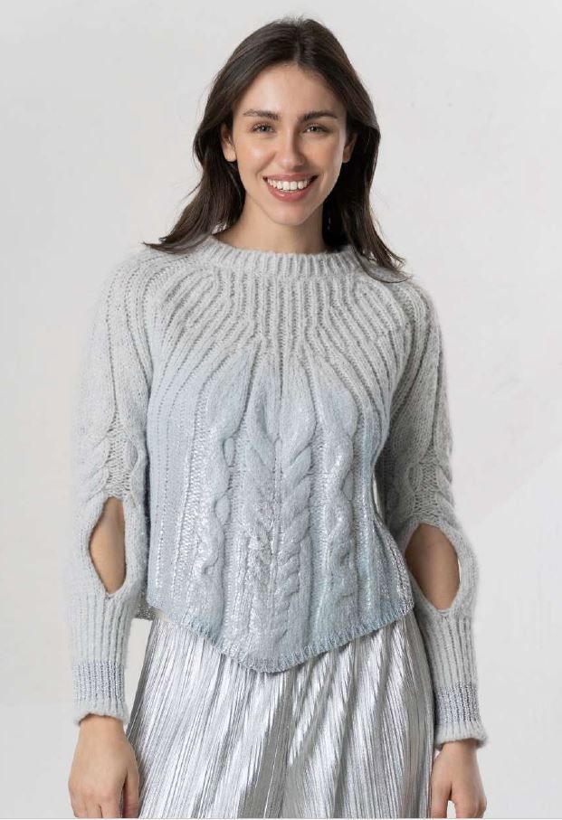 ELISA CAVALETTI KNITTED JUMPER-LIGHT-GREY