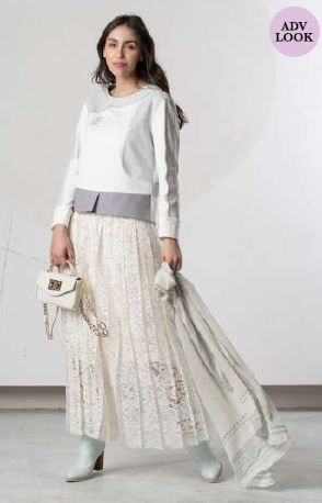 ELISA CAVALETTI SWEATSHIRT-OFF-WHITE/LIGHT GREY