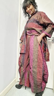 KAMUFLAGE COCOON STYLE TROUSERS-LARGE STRIPES KAMUFLAGE COCOON STYLE TROUSERS-LARGE STRIPES