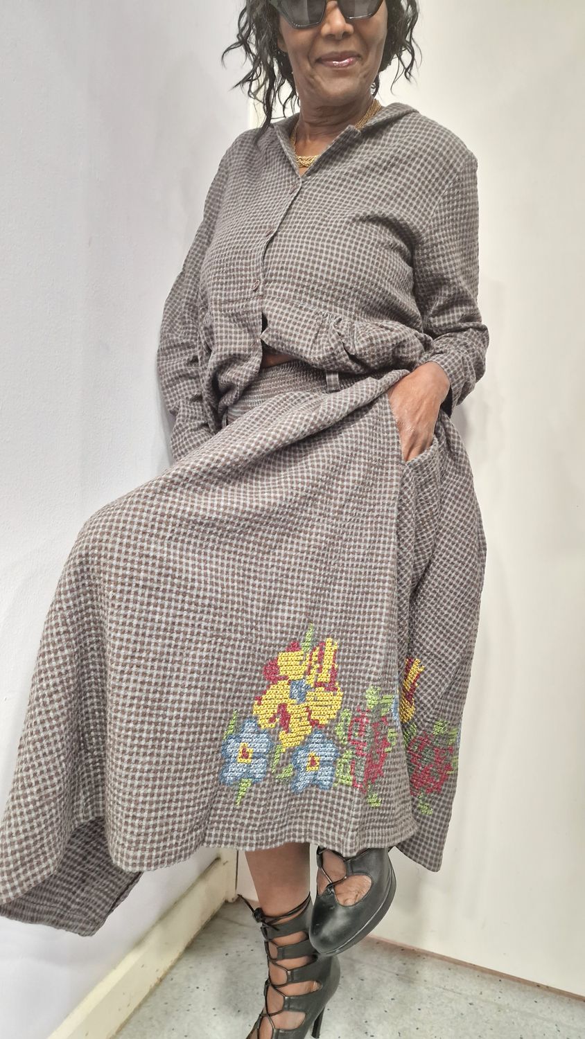 EWAIWALLA SKIRT DAFINA-CHECKED