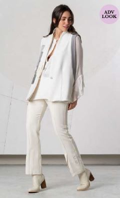 ELISA CAVALETTI WAISTCOAT INCONTRO-OFF/WHITE