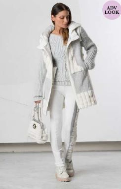 ELISA CAVALETTI JILET INCONTRO-OFF/WHITE ELISA CAVALETTI JILET INCONTRO-OFF/WHITE