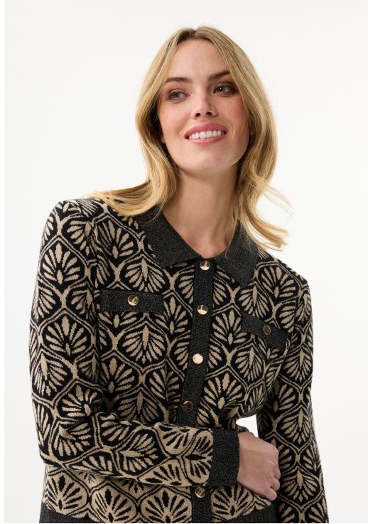 LEO&UGO CARDIGAN/JACKET-BEIGE/BLACK