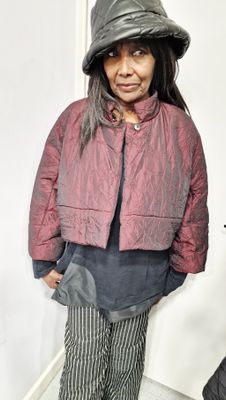 KAMUFLAGE CROPPED QUILTED JACKET