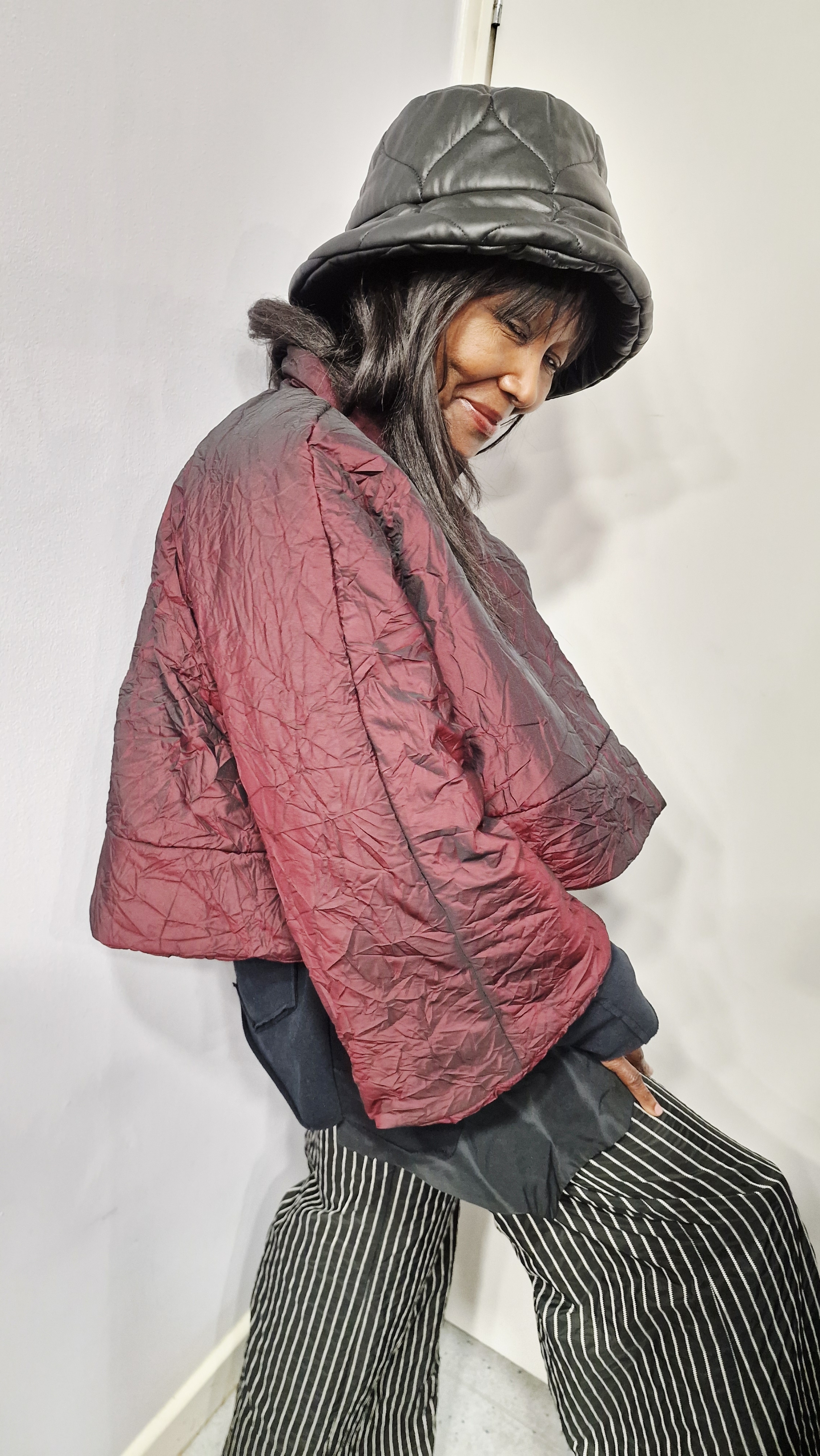 KAMUFLAGE CROPPED QUILTED JACKET