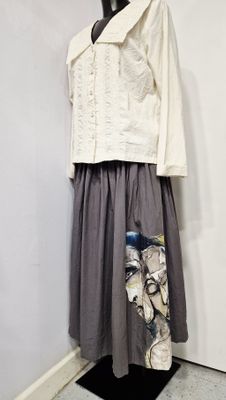 EWAIWALLA SKIRT MAJ-GULL-BONE-DARK PLUM-GRAPHITE-CINNAMON EWAIWALLA SKIRT MAJ-GULL-BONE-DARK PLUM-GRAPHITE-CINNAMON