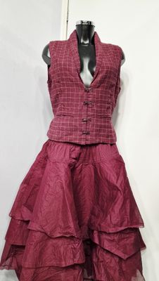 EWAIWALLA WAISTCOAT RIGMOR-DARK PLUM EWAIWALLA WAISTCOAT RIGMOR-DARK PLUM