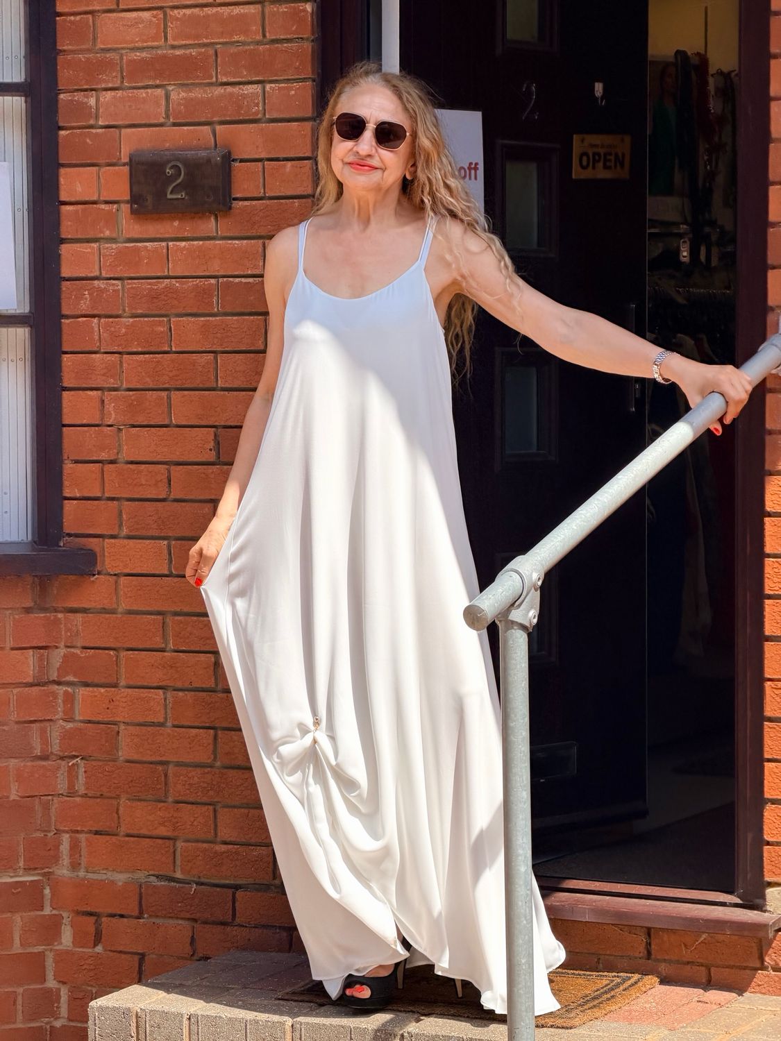 NU STRAPPY DRESS- ONE BLACK/ ONE WHITE NU STRAPPY DRESS- ONE BLACK/ ONE WHITE