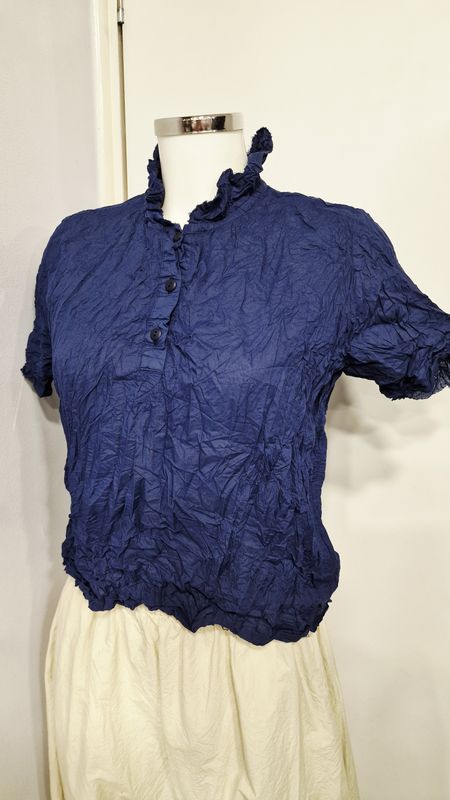 PRIVATSACHEN CROPPED COTTON BLOUSE APPLIKLEID-RAUM