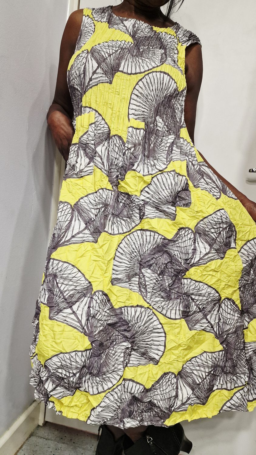 ALQUEMA SMASH DRESS-YELLOW FUN DANCE