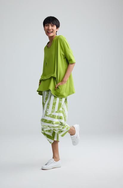 LUUKAA OVERSIZED TOP-SOLENE-LIME