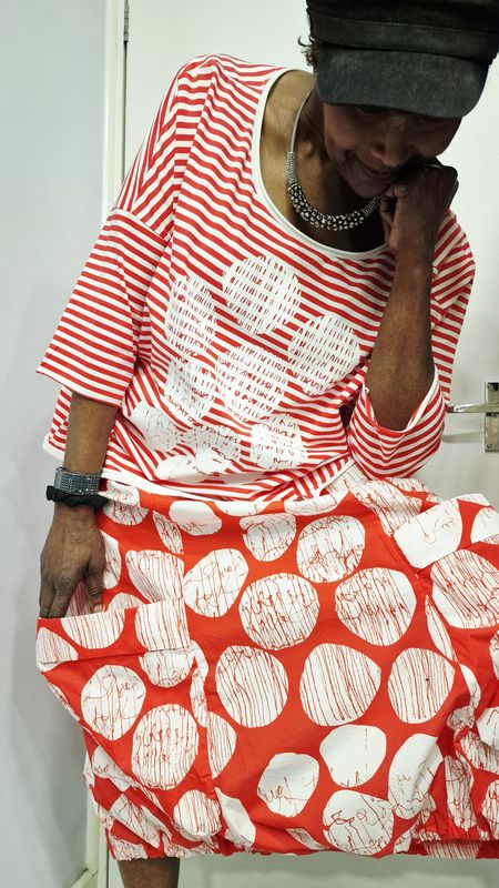 LUUKAA COTTON STRIPES T-SHIRT-TESSA