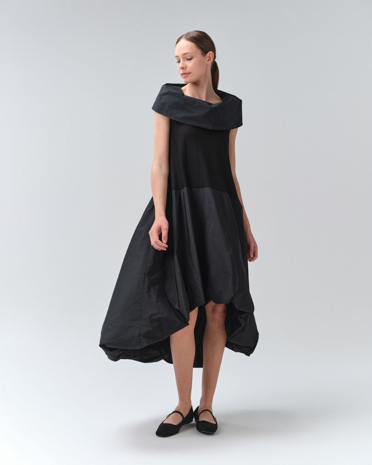 IGOR BLACK ASYMMETRICAL DRESS ANETTE IGOR BLACK ASYMMETRICAL DRESS ANETTE