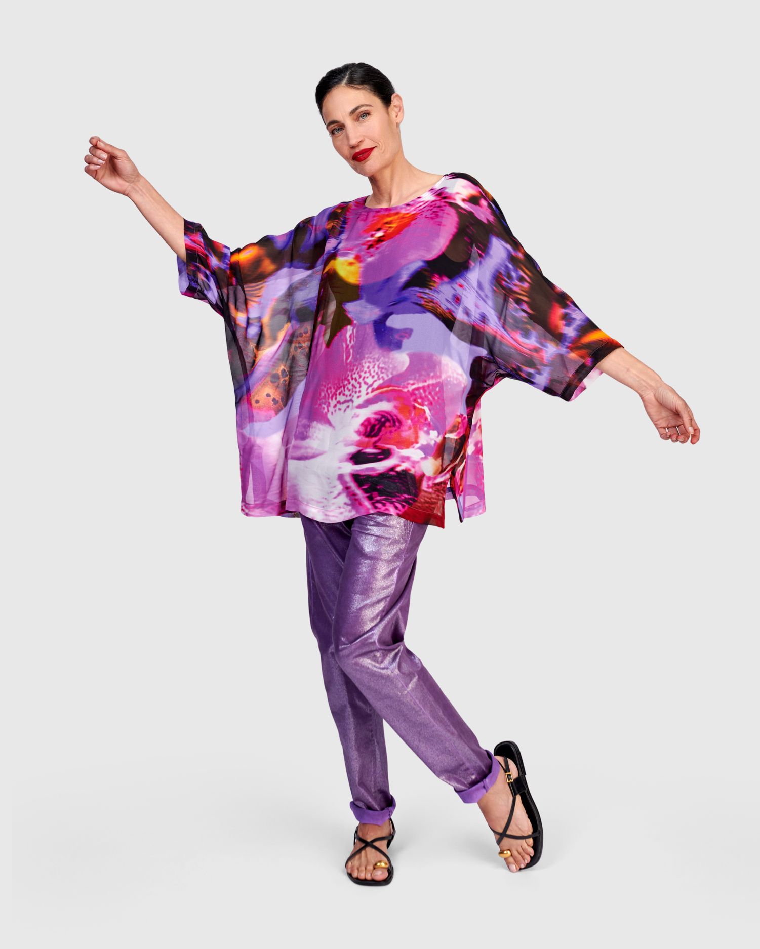 ALEMBIKA OVERSIZED TUNIC-ORCHID
