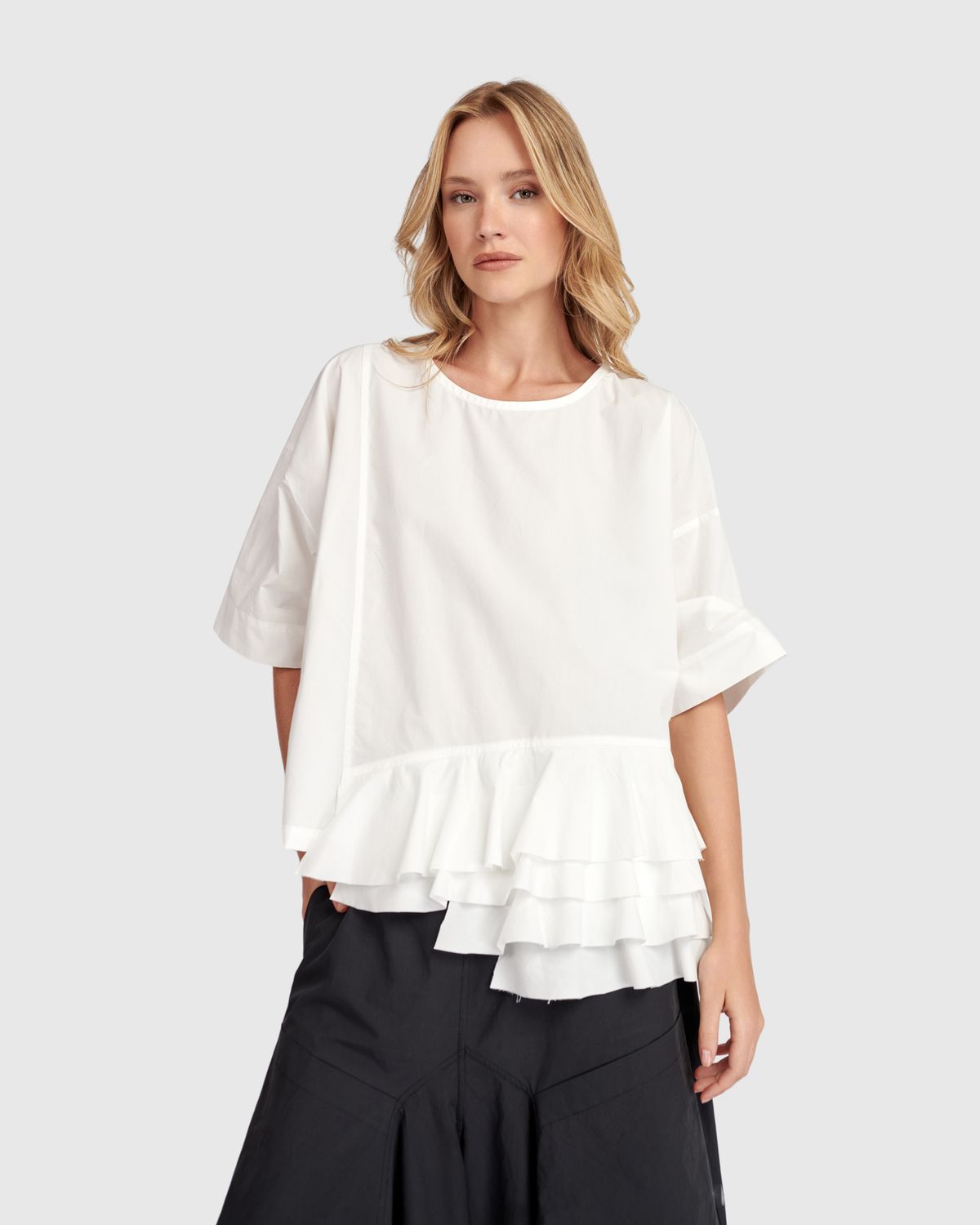 ALEMBIKA (URBAN) OVERSIZED TUNIC-WHITE