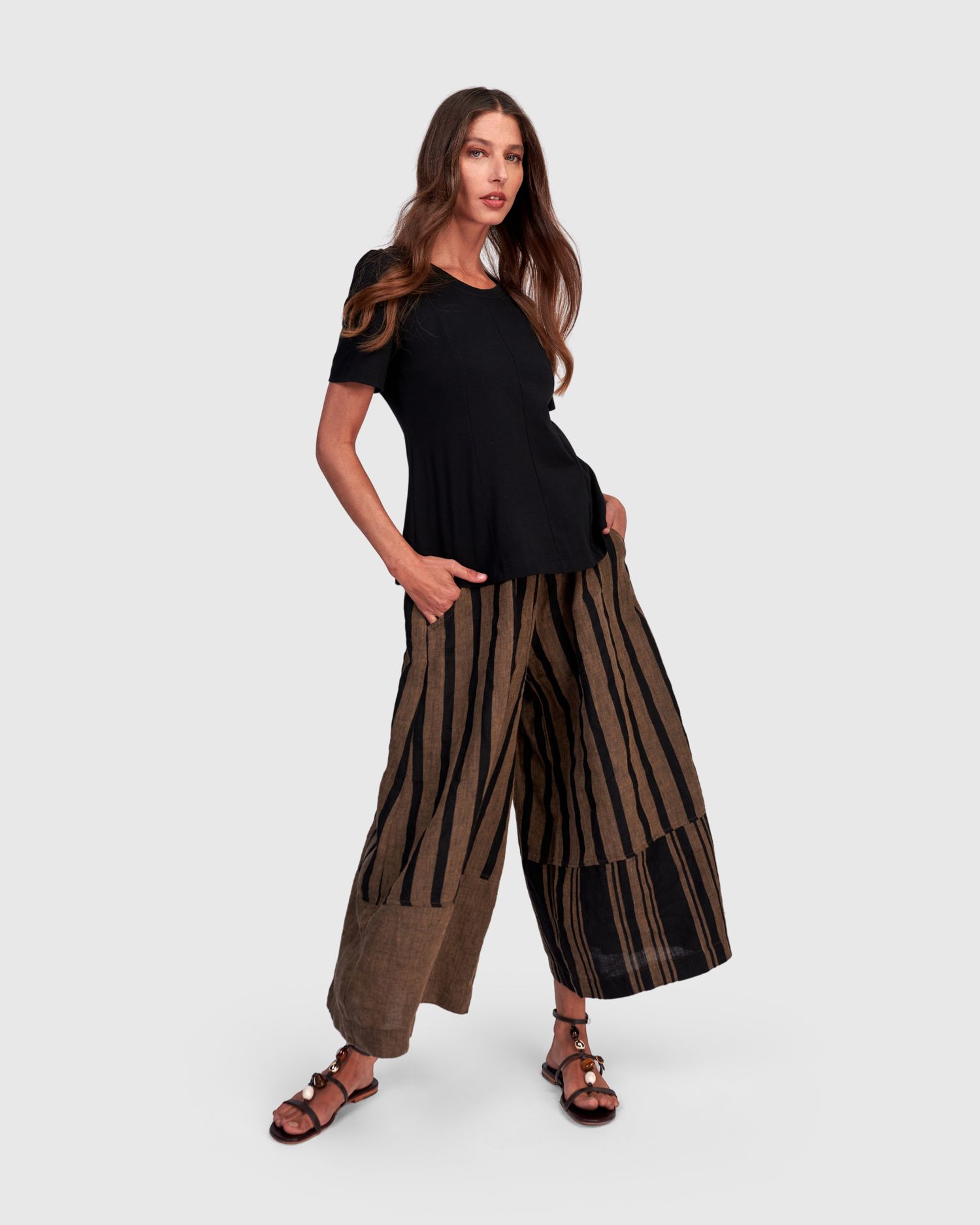 ALEMBIKA WIDE LEG TROUSERS-TERRA