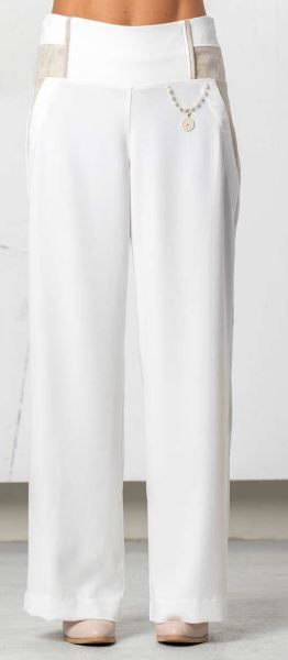 ELISA CAVALETTI TROUSERS-INCONTRO-OFF WHITE