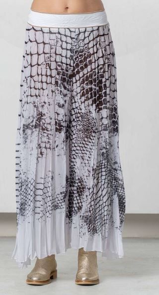 ELISA CAVALETTI PLEATED TROUSERS-RETTILE SNAKE PRINT