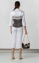 ELISA CAVALETTI SHIRT/JACKET-CONCHIGLIA-WHITE/BROWN