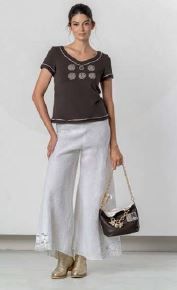 ELISA CAVALETTI T-SHIRT - BROWN