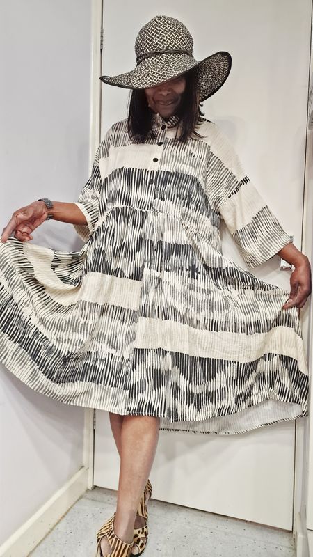 KEDEM SASSON (AMMA) STRIPE JUNI DRESS