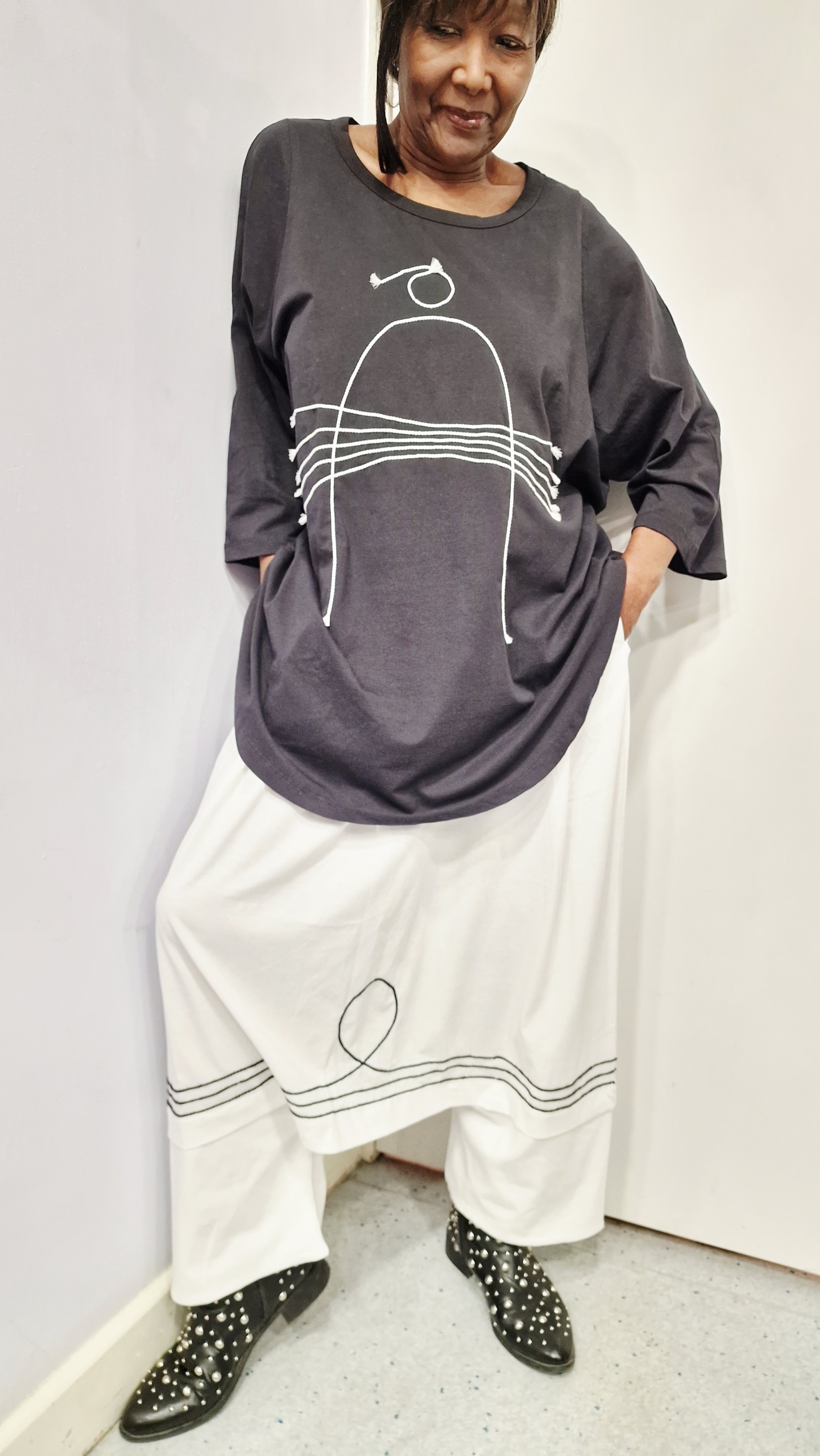 KEDEM SASSON OVERSIZED BLACK T-SHIRT-TULA SHIRT