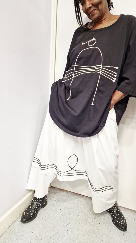 KEDEM SASSON OVERSIZED BLACK T-SHIRT-TULA SHIRT