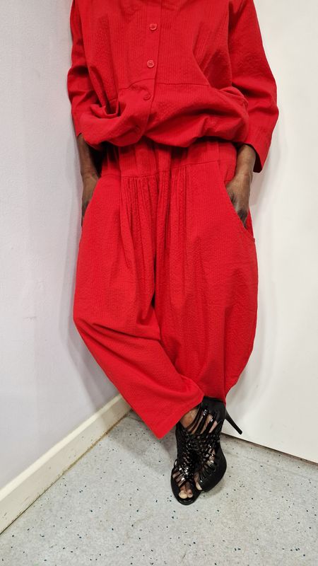 KEDEM SASSON EDEE TROUSERS-RED